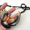 Sarah Vigers Guild Member's hand carved statement necklace