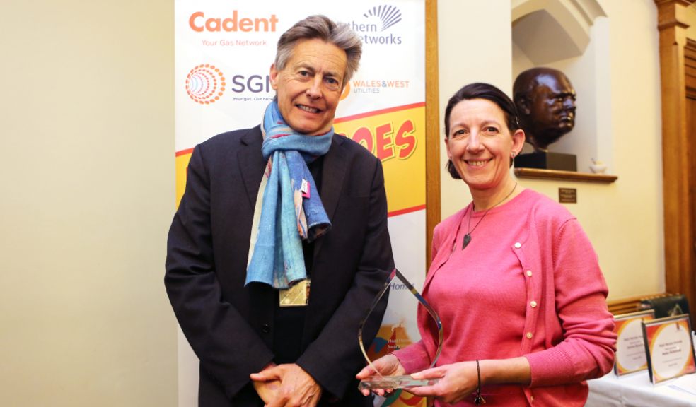 Healthy Homes for Wellbeing adviser Tara Bowers was named a national Heat Hero earlier this year - now she's helping people through the COVID pandemic. Credit: Exeter Community Energy. 