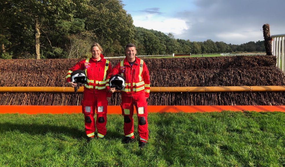 Kate Adlam and Paul Robinson, paramedics with Devon Air Ambulance