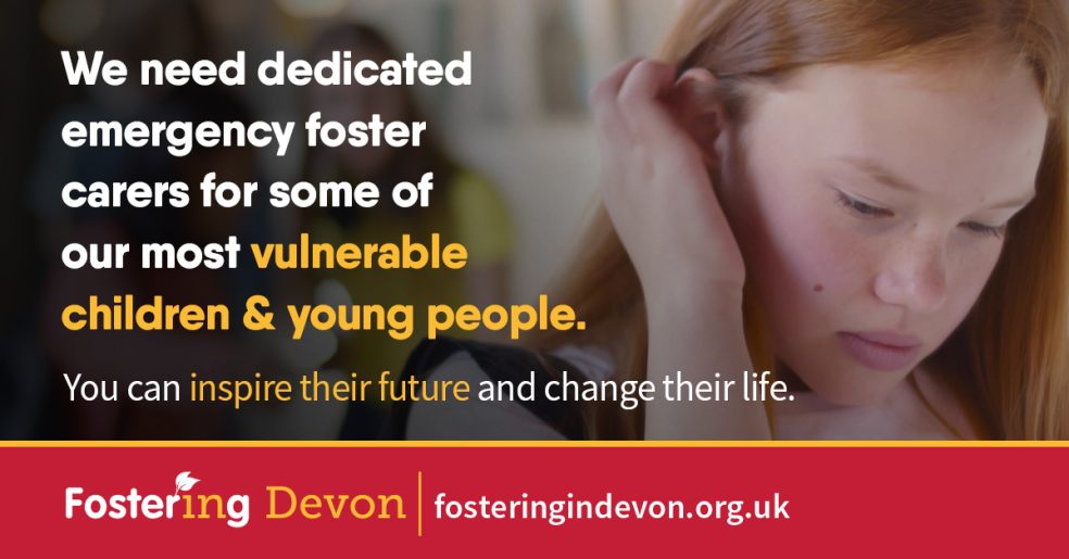 Emergency foster carers needed for Devon’s most vulnerable children