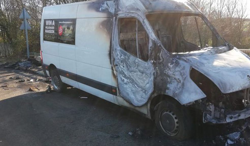 Millionaire Mansion van set alight in arson attack