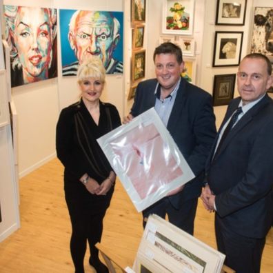 Lisa Cresswell, TBGS Parents' Association & Organiser Keith Miller, Managing Director, Cavanna Homes Pete Lawrence, Headmaster, Torquay Boys' Grammar School