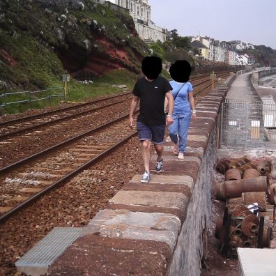 Spike in people using railway line as walking route in Dawlish