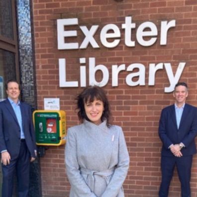 Brewin Dolphin South West funds Defib machine at Exeter library