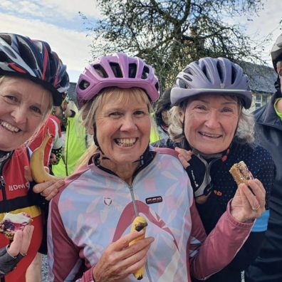 FORCE Autumn Storm cyclists enjoying a refreshment break