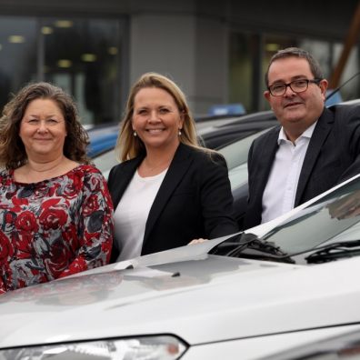 Pictured left to right – Alyson Marlow, Rebecca Hendy and Mark Busby