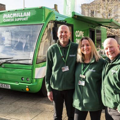 Macmillan mobile support bus coming to Exeter on 23rd July