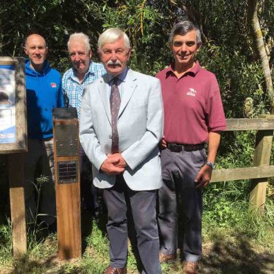 ictured with one of the new soundposts are (l-r) Tim Dafforn (Countryside Team Leader), Cllr Geoff Jung, Graham Godbeer, Doug Rudge