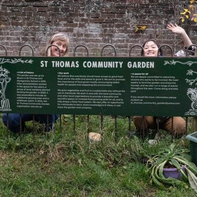 New St Thomas Community Garden sign