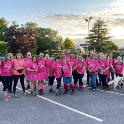 Group of people from Otter Garden Centres ready to walk in aid of Hospiscare